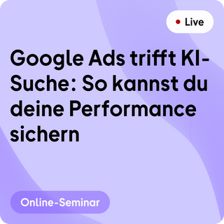 Online-Seminar | Google Ads trifft KI-Suche: So kannst du deine Performance sichern