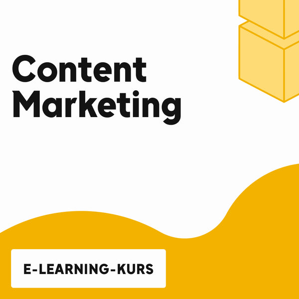 Content Marketing E-Learning Cover von OMR Academy, Erstellung und Strategie von digitalem Content.