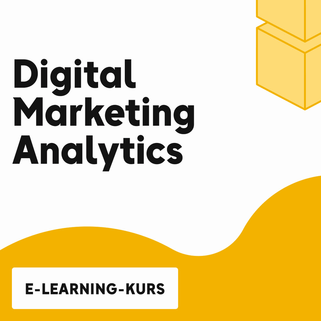 E-Learning-Kurs Cover zu 'Digital Marketing Analytics Fundamentals' von OMR Academy, essentielle Analysestrategien im Online-Marketing.