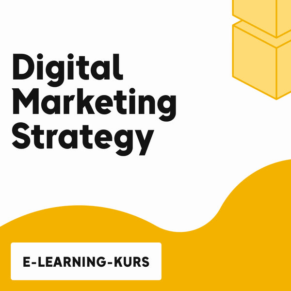 Digitales Lernmodul Cover zu 'Digital Marketing Strategy' von OMR Academy, Strategieplanung für digitales Marketing.