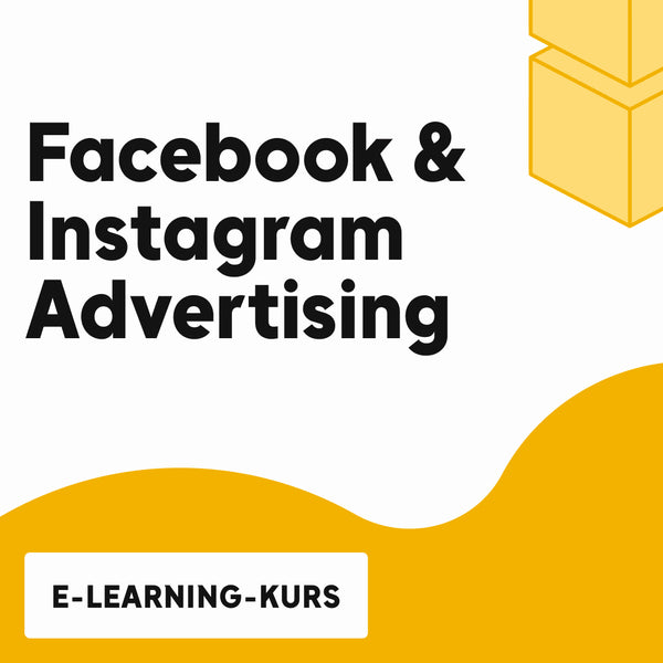 E-Learning-Programm Cover zu 'Facebook & Instagram Advertising Fundamentals' von OMR Academy, Grundlagen der Social-Media-Werbung.