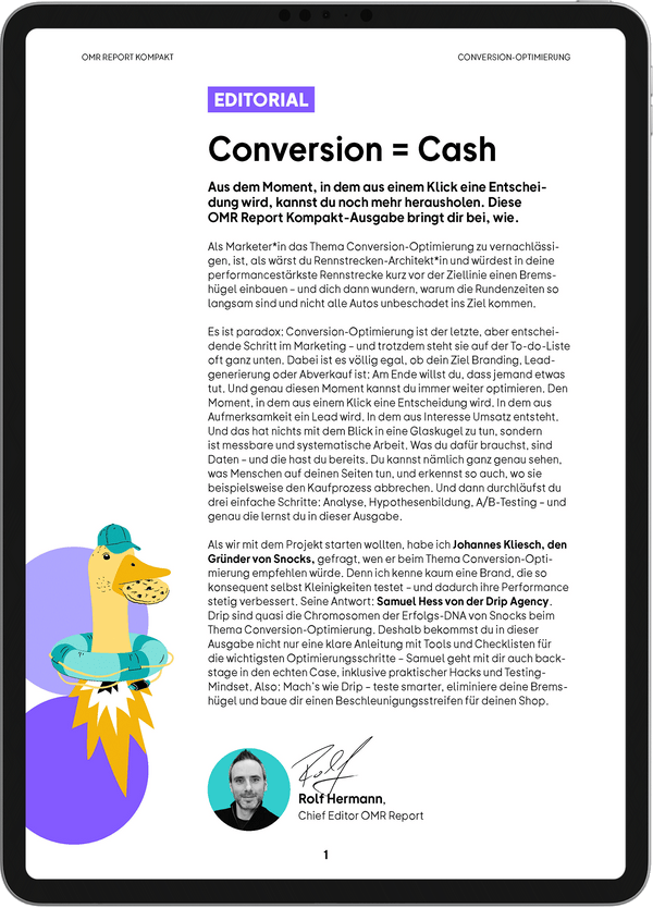 Conversion-Optimierung – OMR Report Kompakt