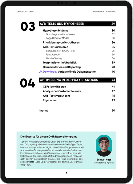 Conversion-Optimierung – OMR Report Kompakt
