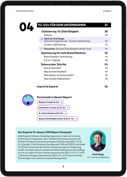 AI Search – OMR Report Kompakt