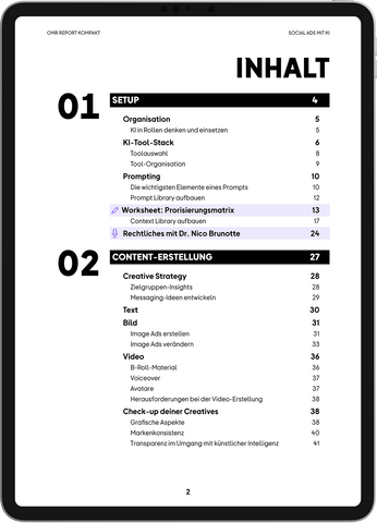 Social Ads mit KI – OMR Report Kompakt