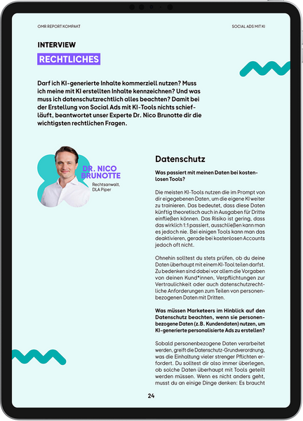 Social Ads mit KI – OMR Report Kompakt
