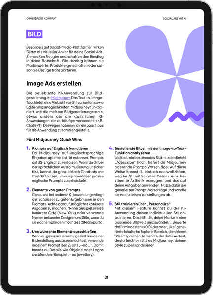 Social Ads mit KI – OMR Report Kompakt