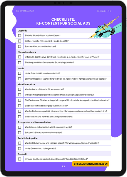 Social Ads mit KI – OMR Report Kompakt