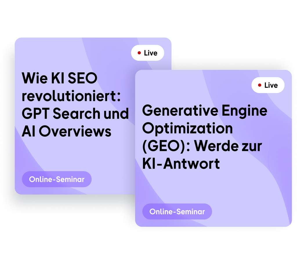 Online-Seminar | Bundle: Wie KI SEO revolutioniert + Generative Engine Optimization (GEO)