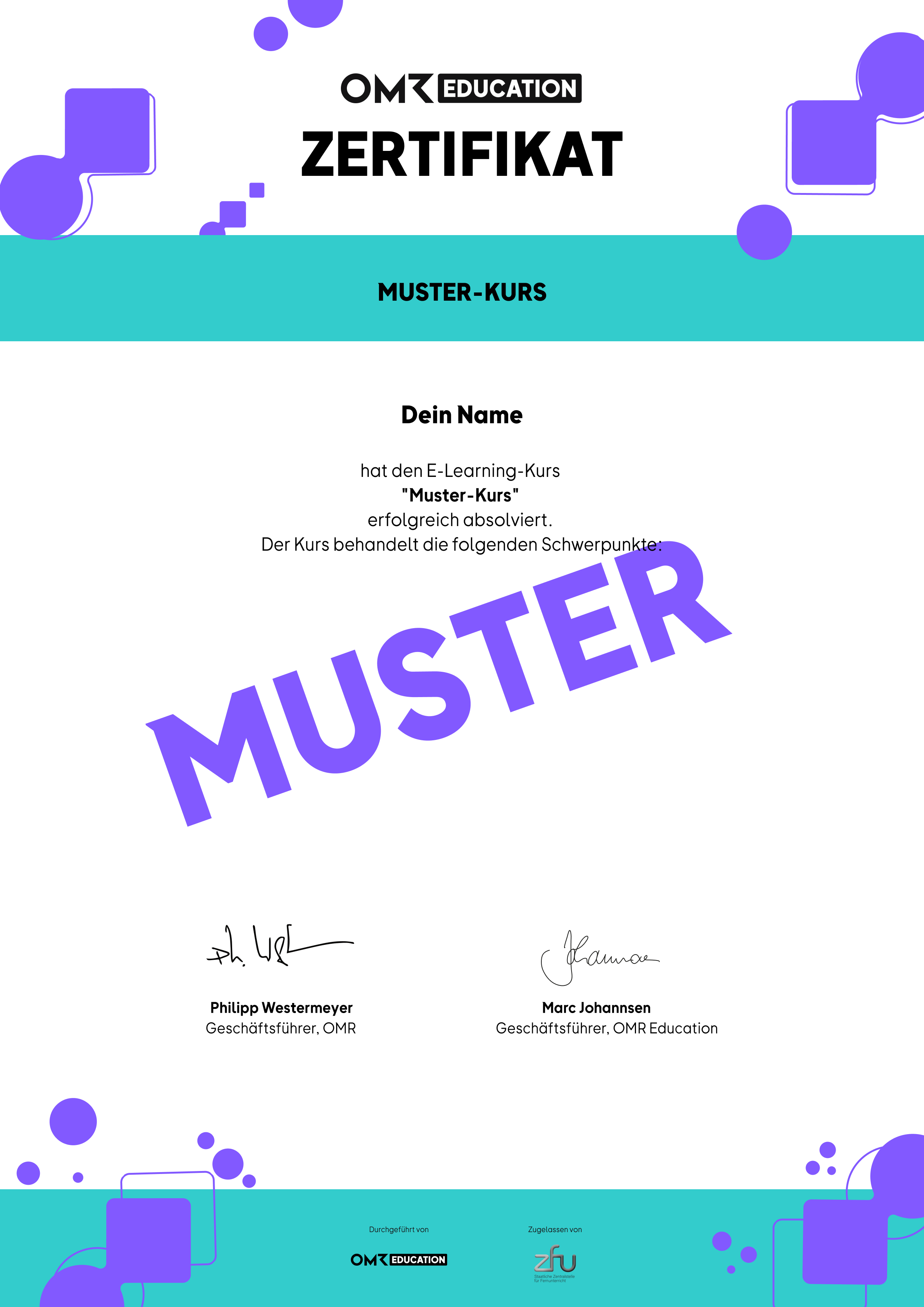 OMR Zertifikat