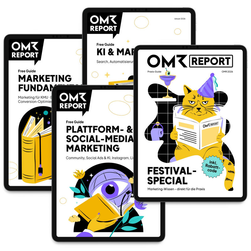 Dein OMR Festival-Goodie: 4 Praxis-Guides, 0 Euro.