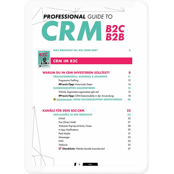 OMR Report CRM B2C und B2B Inhaltsverzeichnis